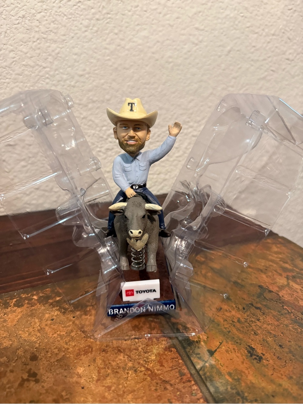 Texas Rangers #24 Brandon Nimmo Bull Riding Bobblehead - NEW IN BOX - BDA Sports